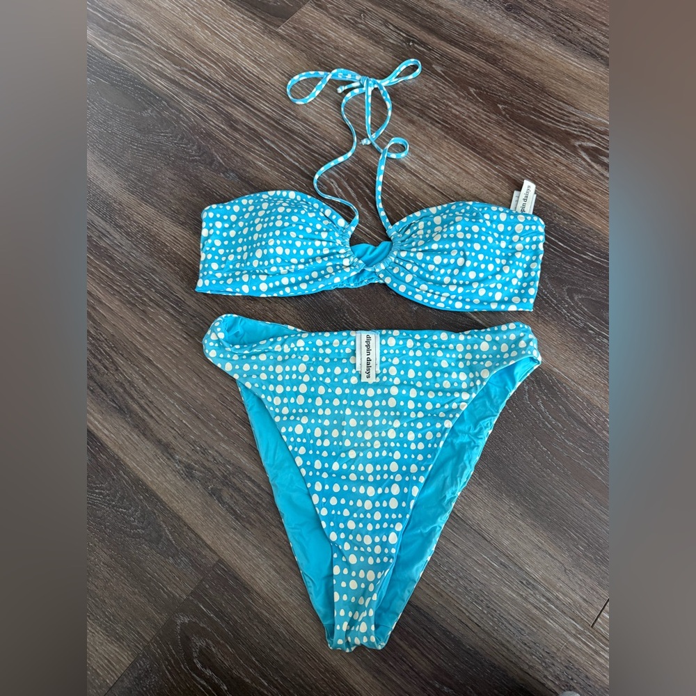 Dippin' Daisy's Turquoise Blue Polka Dot Bikini Set